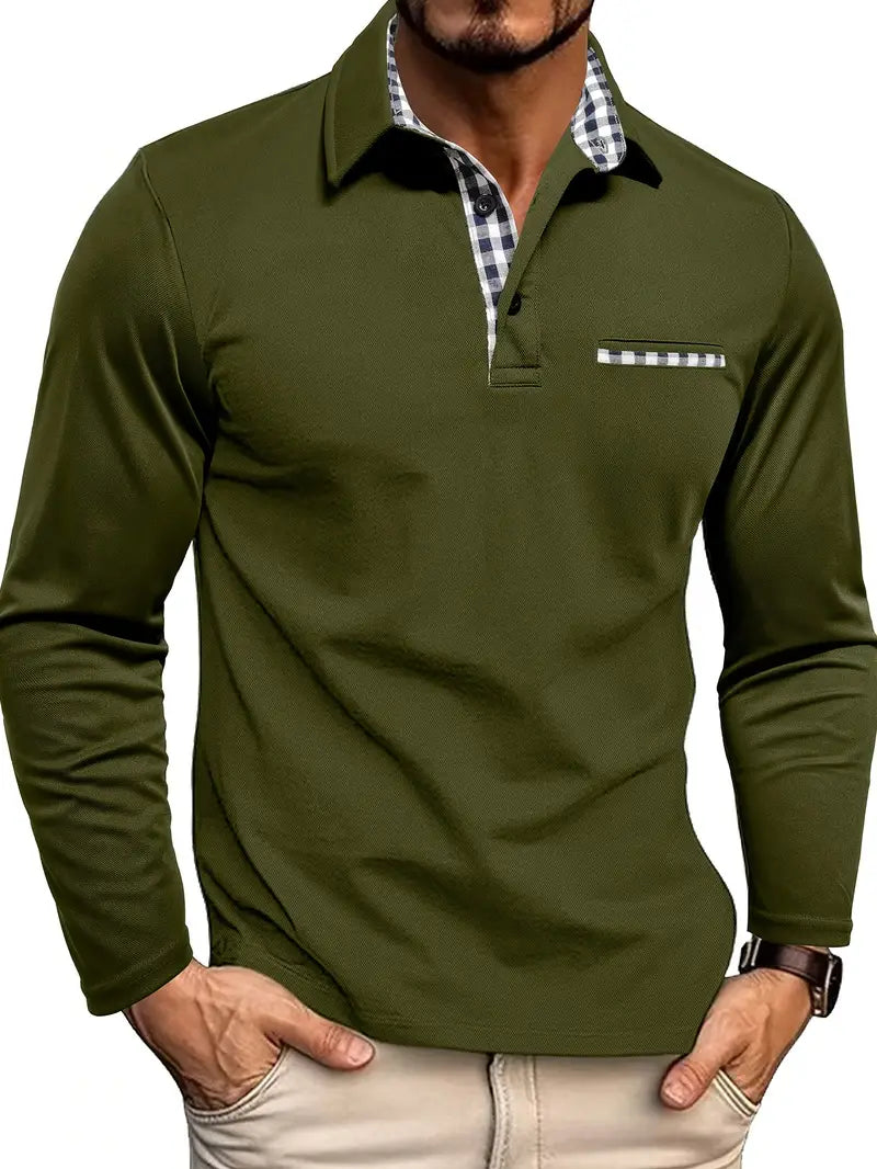 Ethan | Men's Long Sleeve Polo Shirt