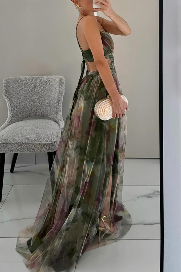 Sabella | Women's Spaghetti Strap Backless Maxi Dress