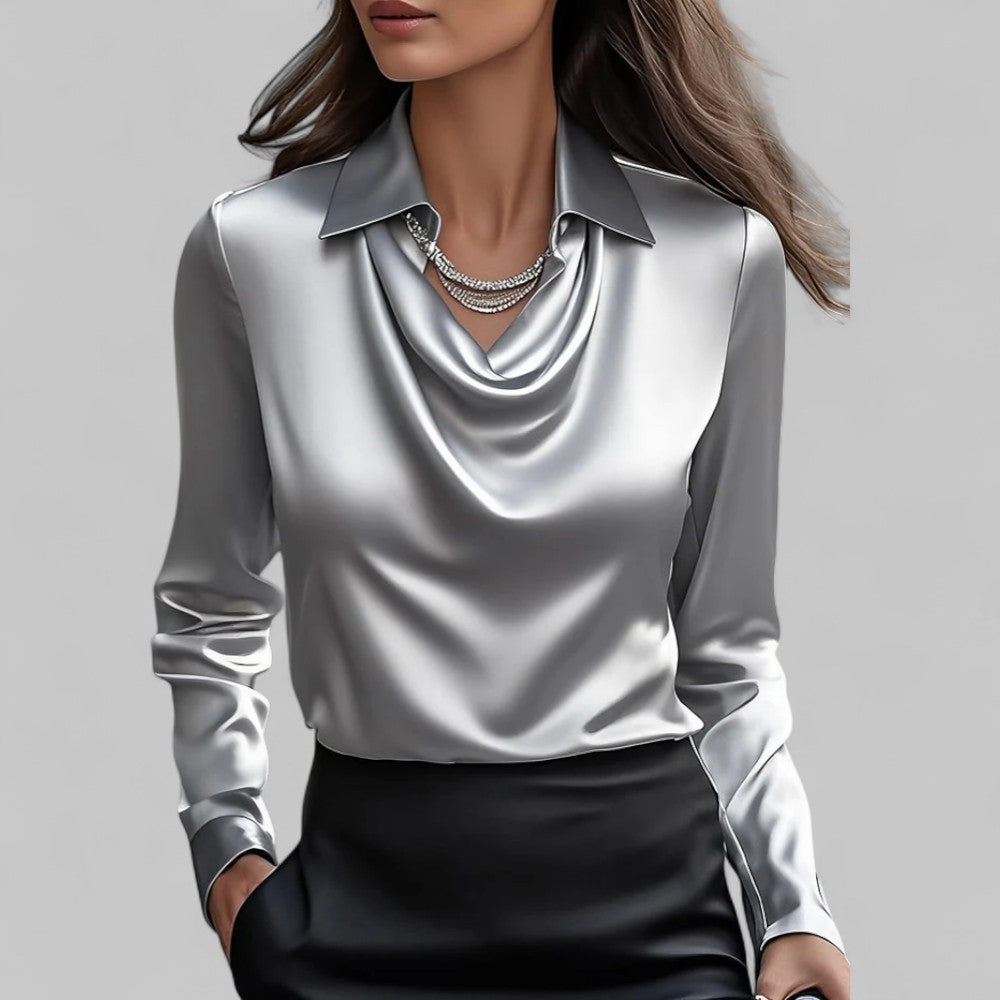Melody | Satin Cowl Neck Blouse