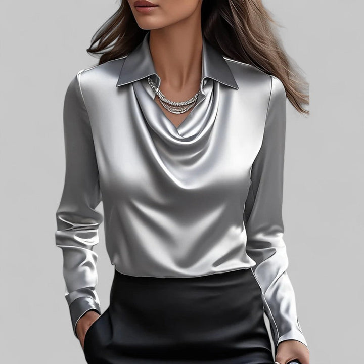 Melody | Satin Cowl Neck Blouse