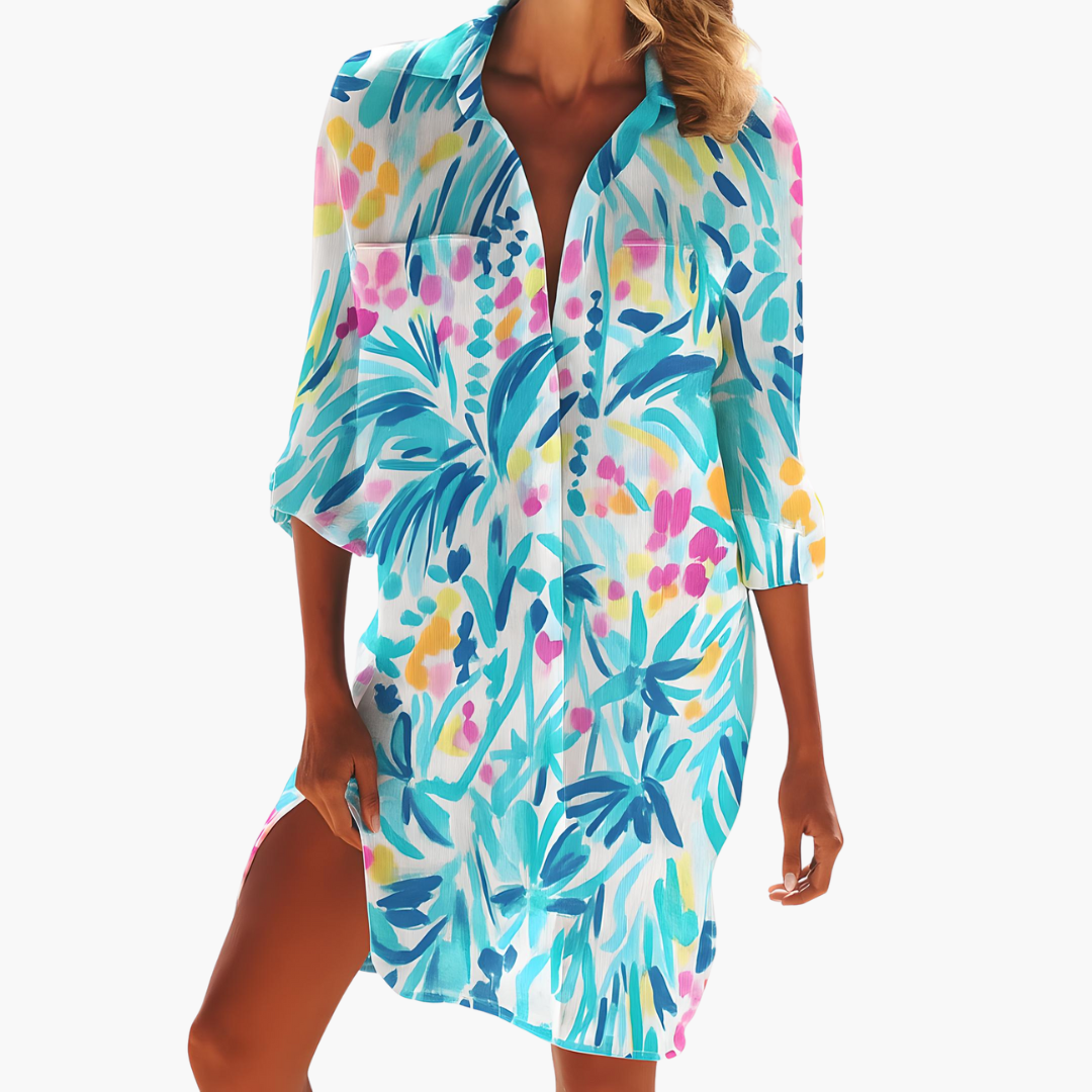 Petronilla | Women's Long Sleeve Shirt Dress