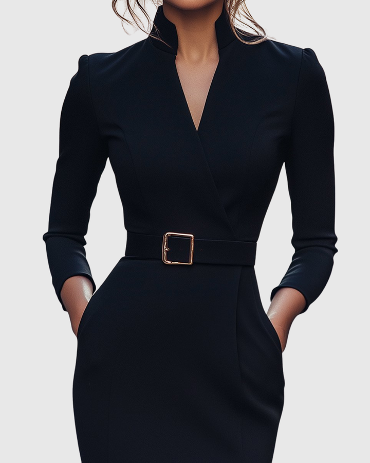 Rosabelle | Women's Mock Wrap Midi Dress