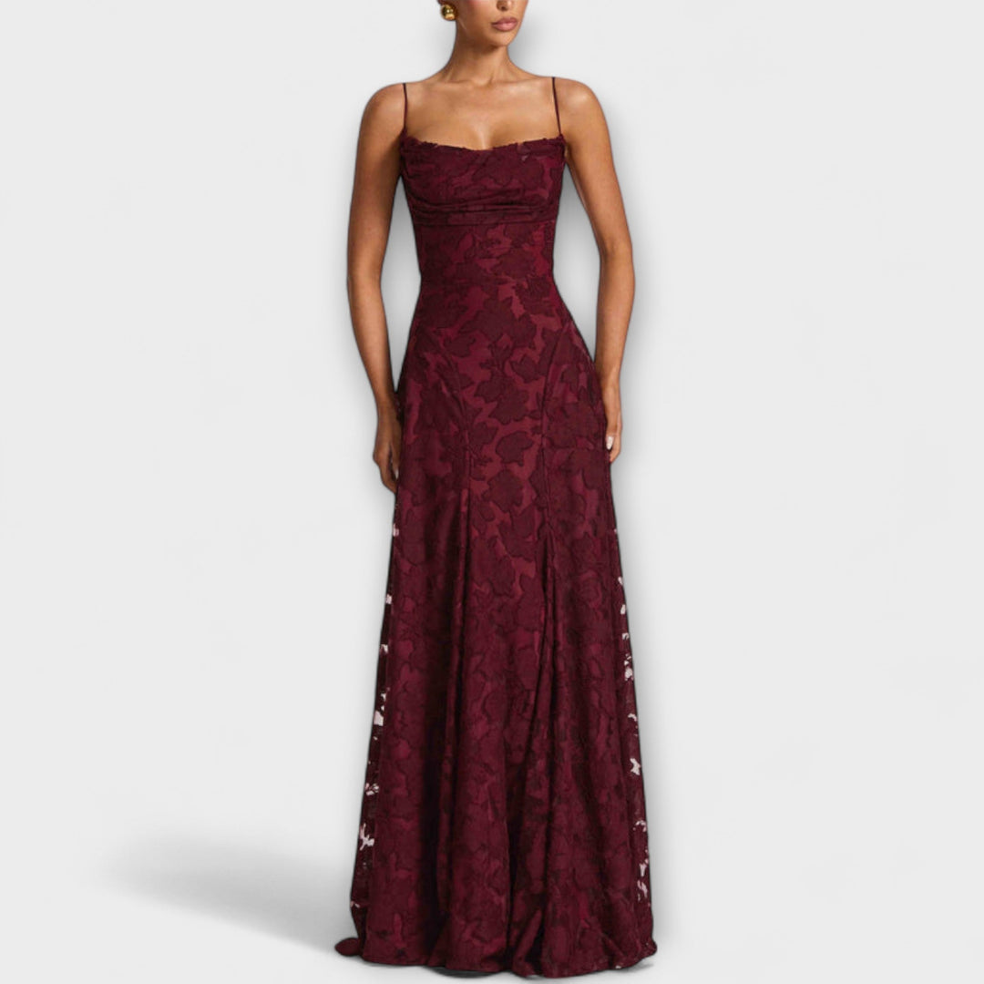 Aria | Floral Lace Maxi Dress