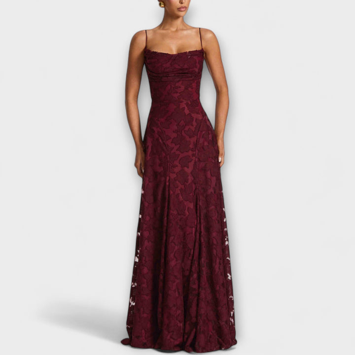 Aria | Floral Lace Maxi Dress