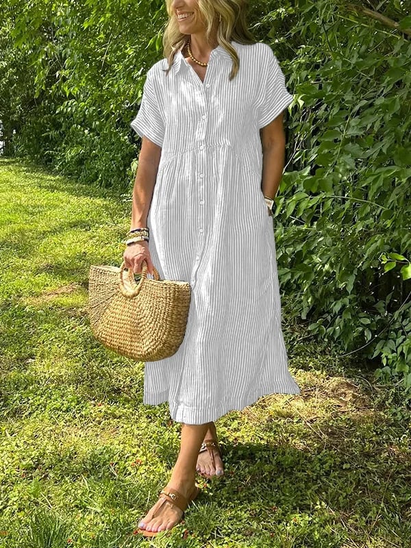 Cassidy | Women's Striped Button-Up Shirt