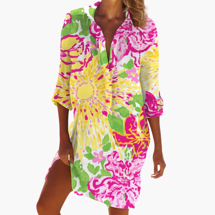 Petronilla | Women's Long Sleeve Shirt Dress