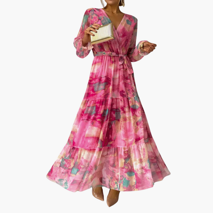 Susanna | Women's Long Sleeve Summer Midi Dress