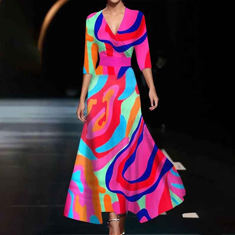 Rosalie | Floral V-Neck Maxi Dress