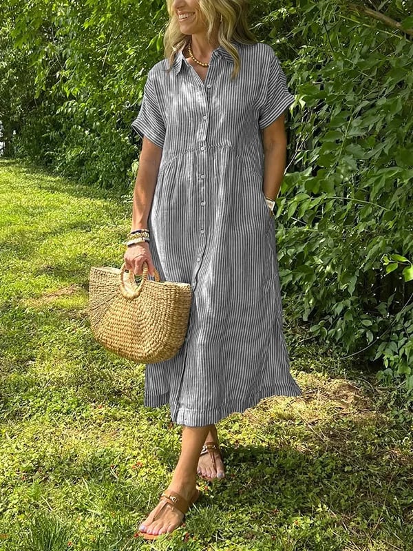Cassidy | Women's Striped Button-Up Shirt