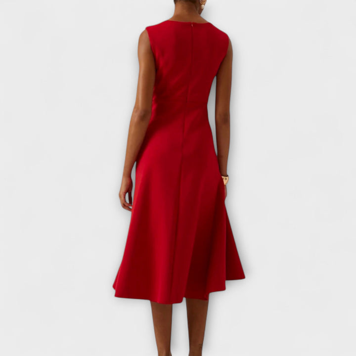 Katerina | Women's Sleeveless Asymmetric Midi Dress