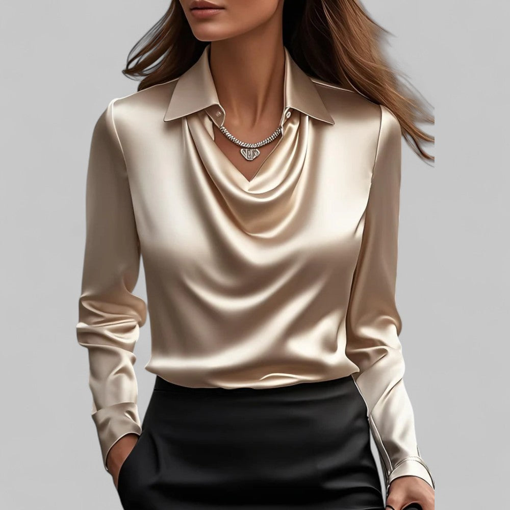 Melody | Satin Cowl Neck Blouse