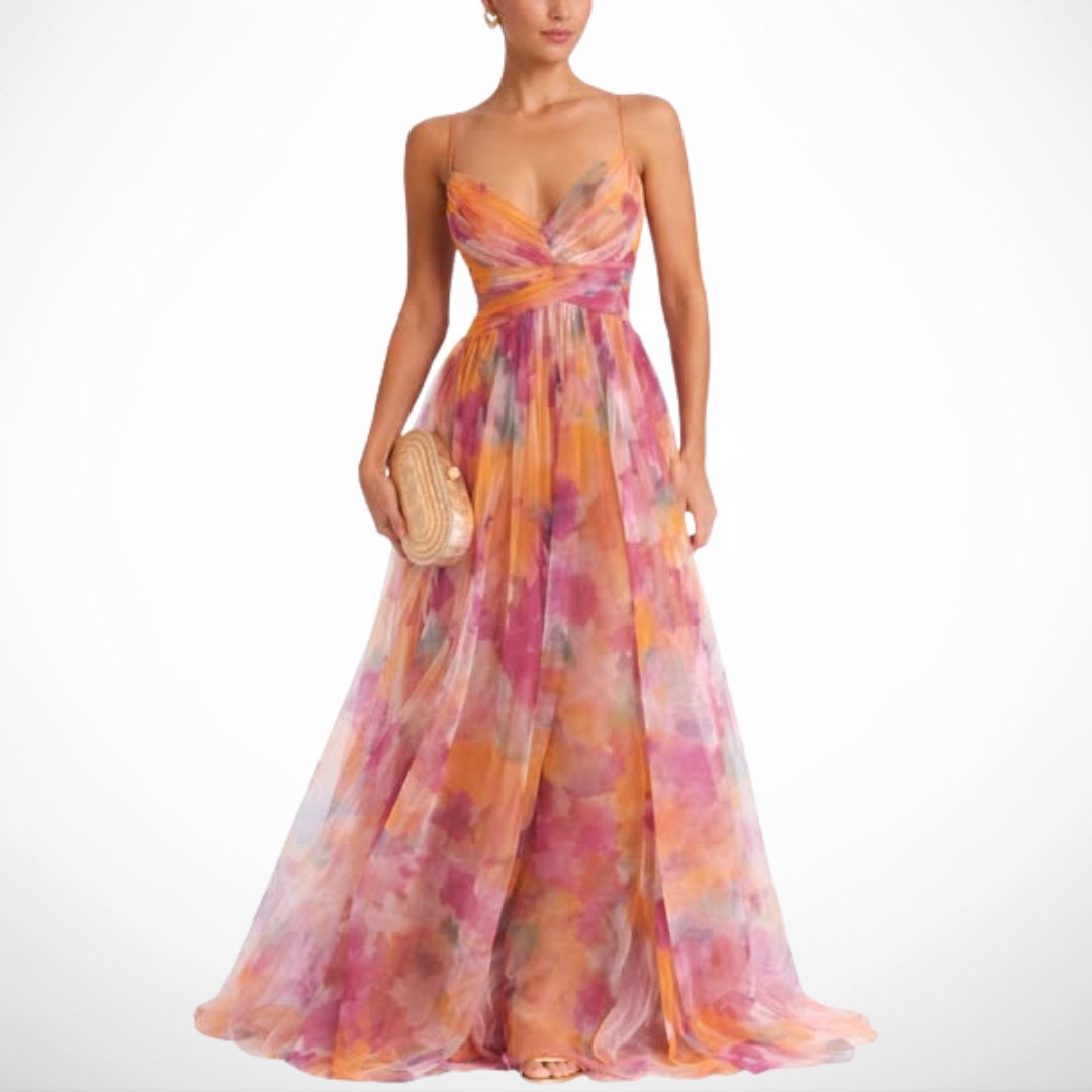 Elowen | Sheer Overlay Maxi Dress