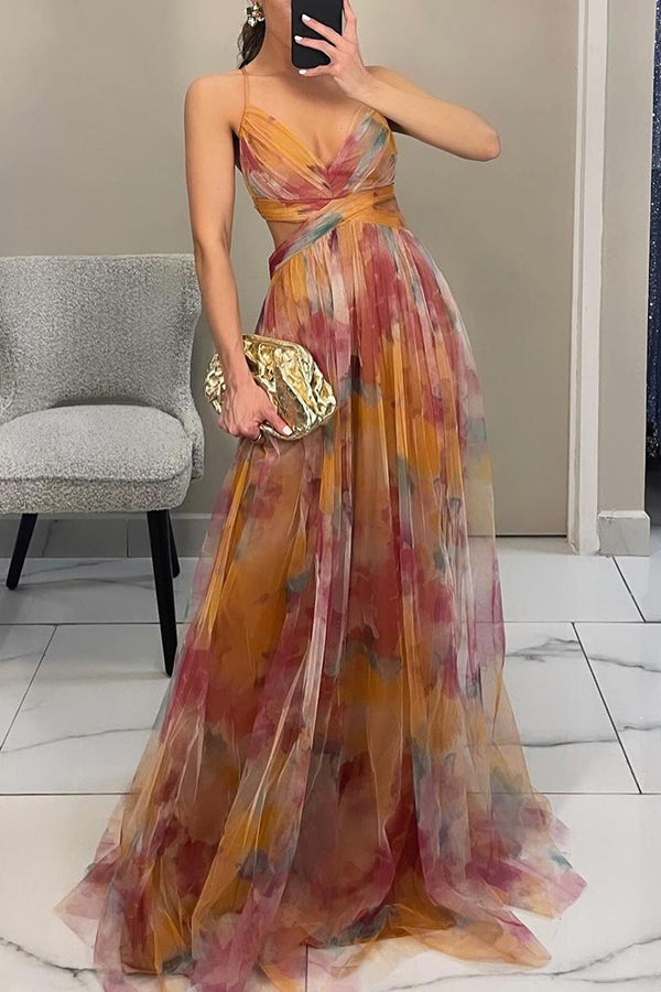 Sabella | Women's Spaghetti Strap Backless Maxi Dress