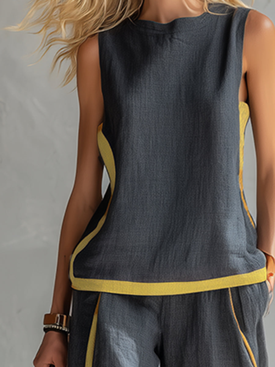 Camille | Linen Wide Leg Two Piece Set