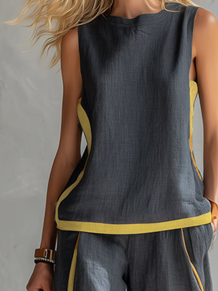 Camille | Linen Wide Leg Two Piece Set