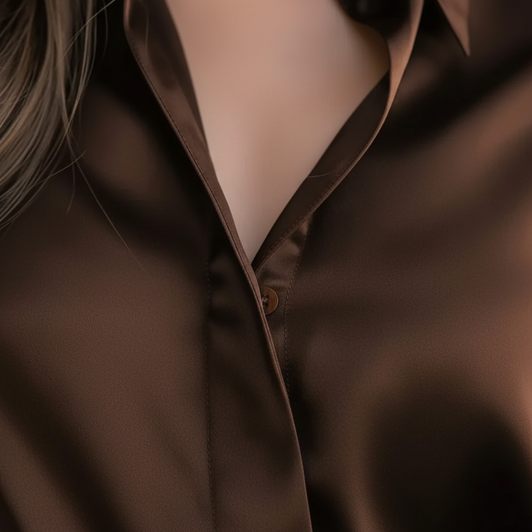 Isabella | Long Sleeve Satin Blouse
