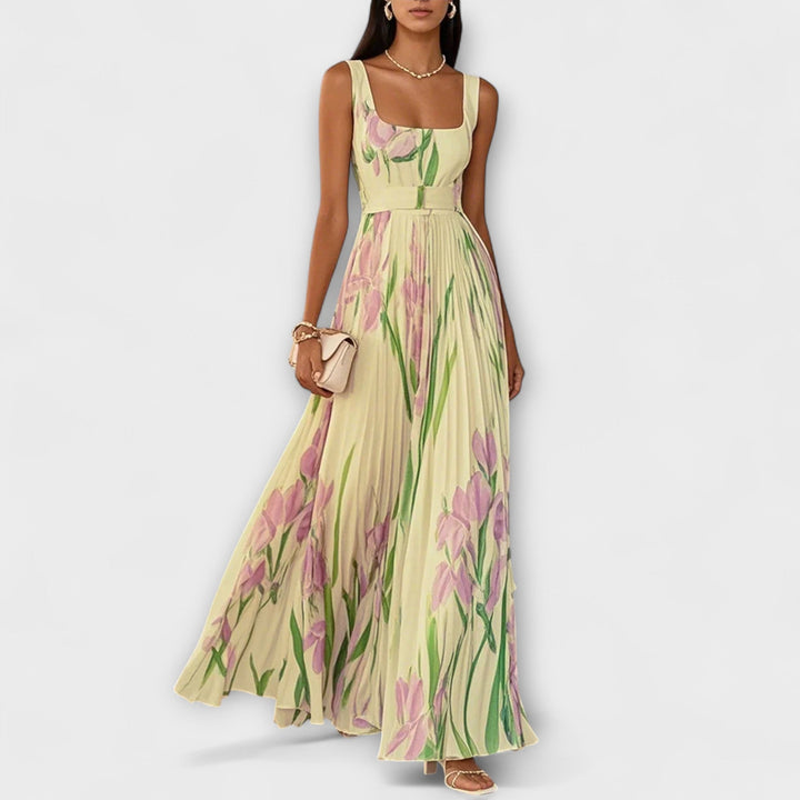 Mirabelle | Floral Square Neck Prom Dress