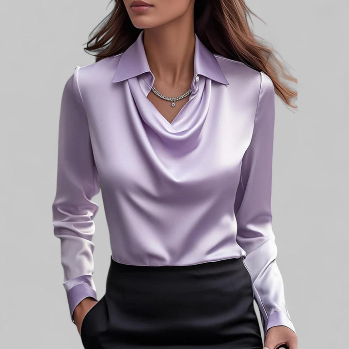 Melody | Satin Cowl Neck Blouse