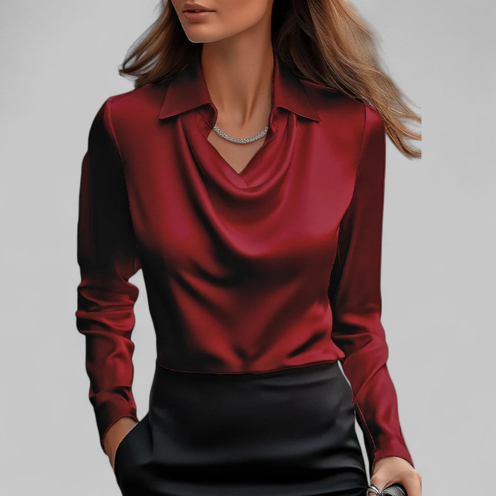 Melody | Satin Cowl Neck Blouse