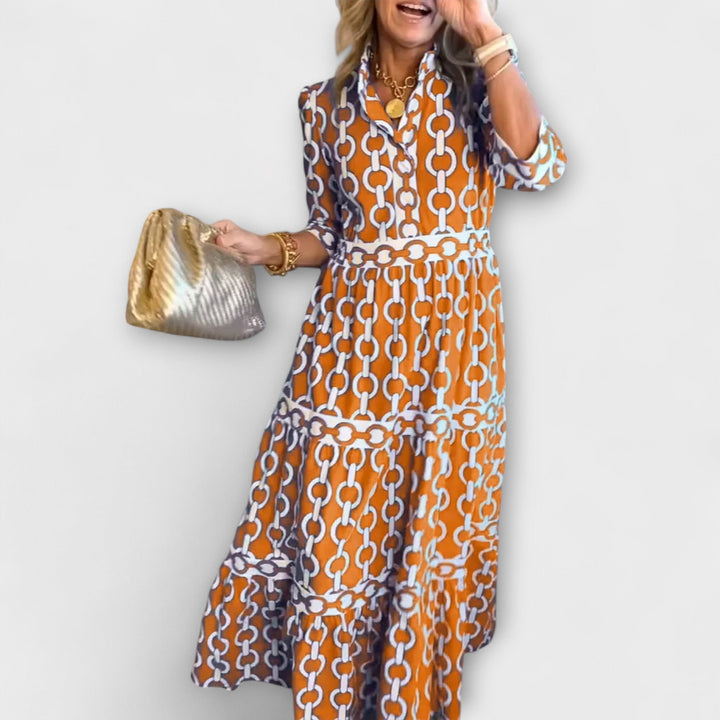 Rosalind | Women's Tiered Midi Dress