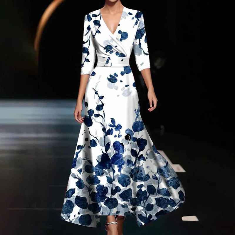 Rosalie | Floral V-Neck Maxi Dress