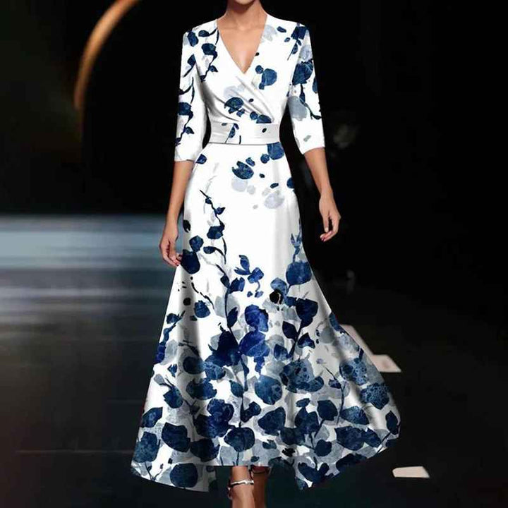 Rosalie | Floral V-Neck Maxi Dress