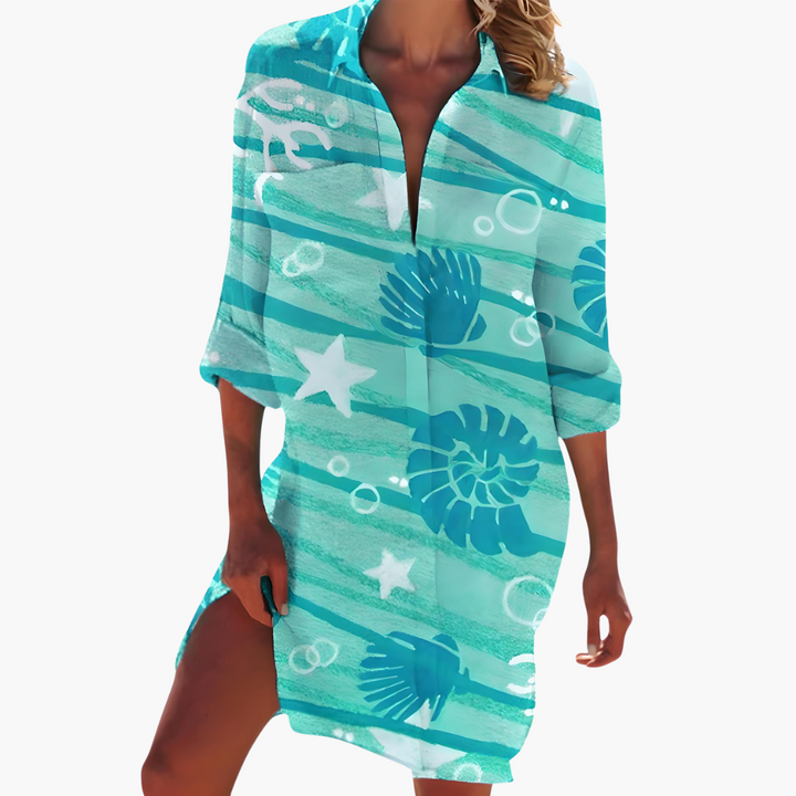 Petronilla | Women's Long Sleeve Shirt Dress