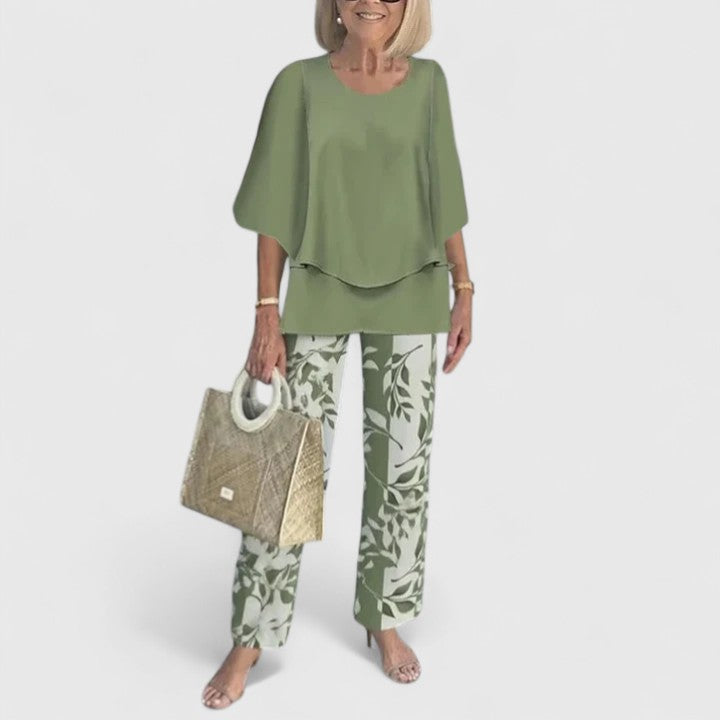 Leonora | Women's Two-Piece Top and Pants Set