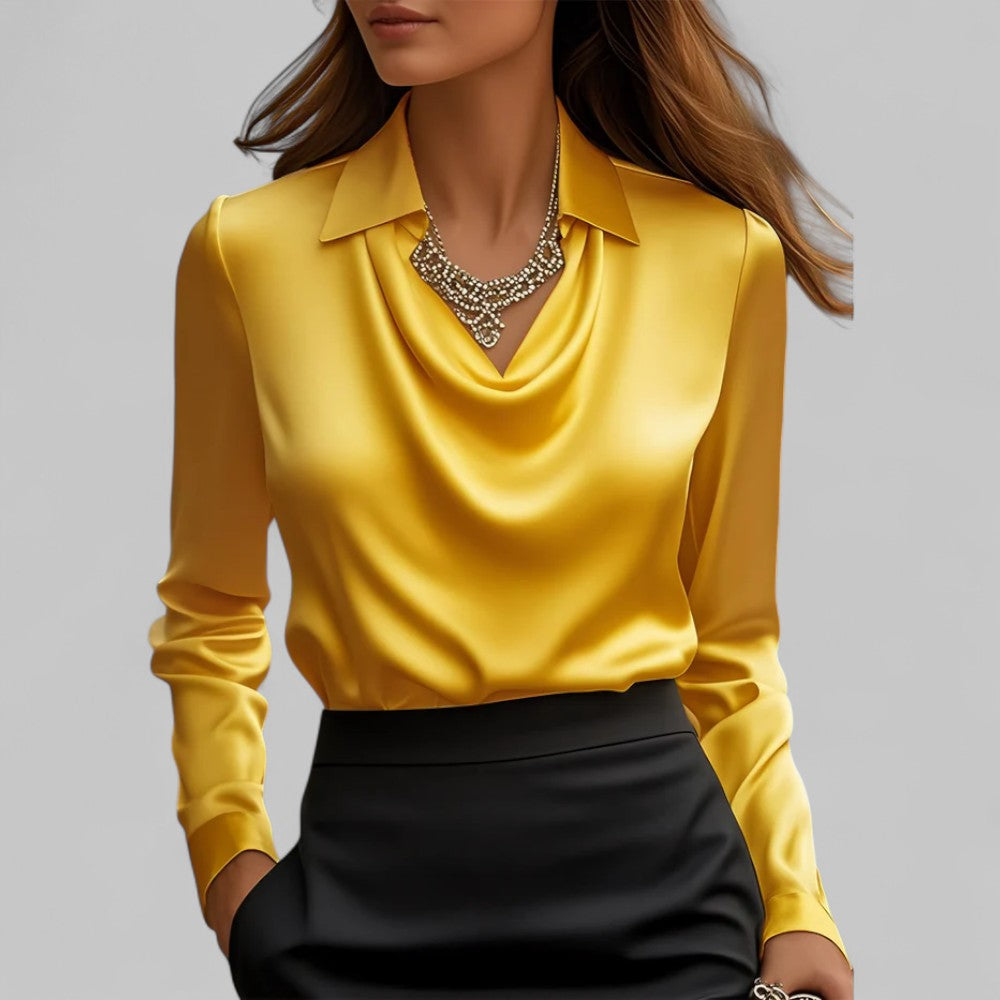 Melody | Satin Cowl Neck Blouse