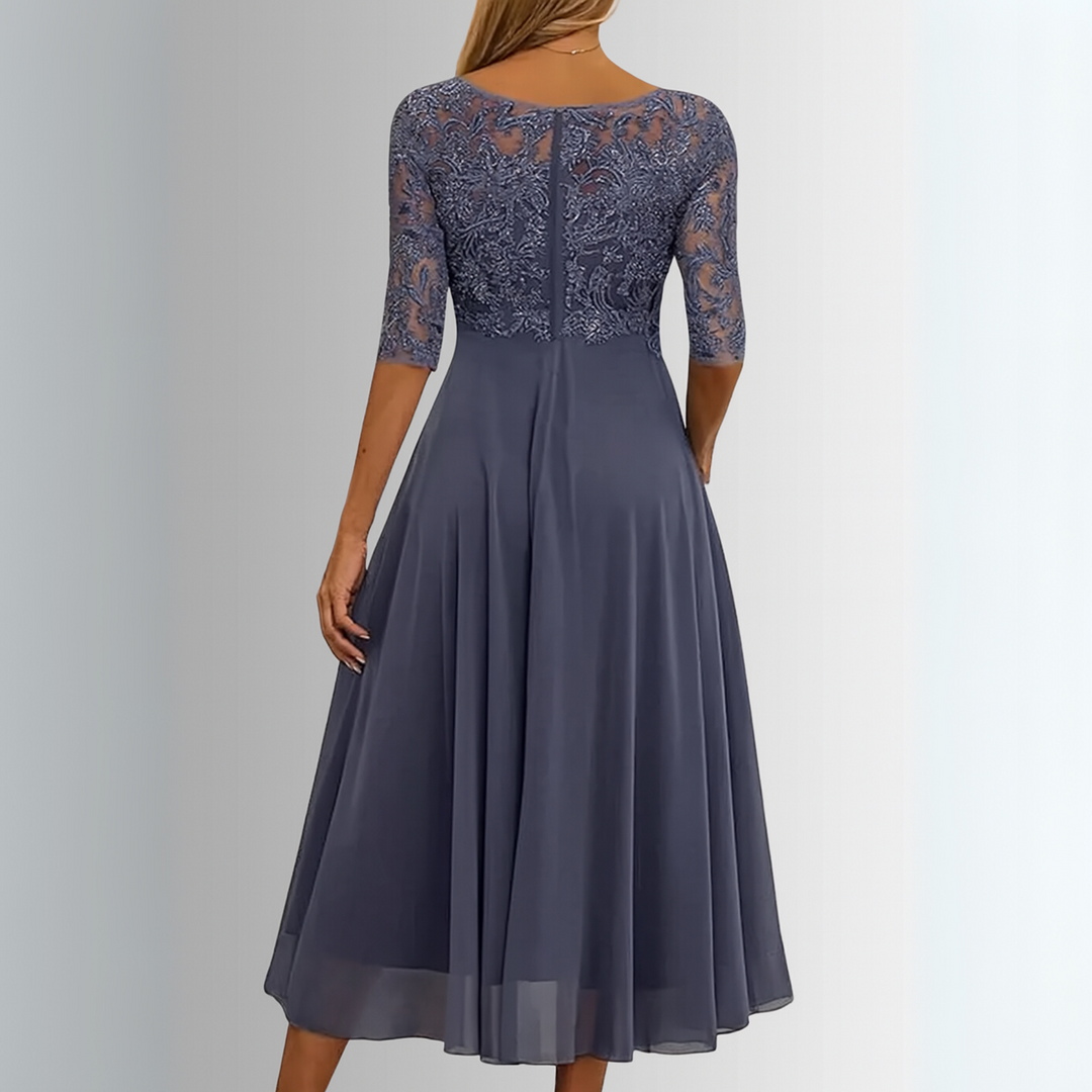 Genevieve | Wedding Guest Lace Midi Dress