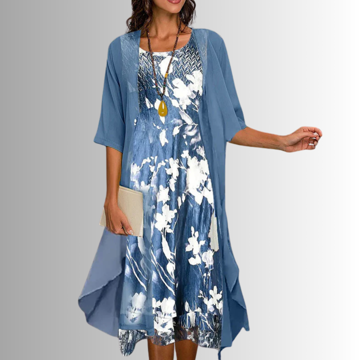 Cassiopea | Women's Two-Piece Floral Midi Dress