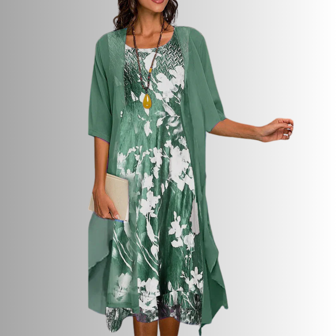 Cassiopea | Women's Two-Piece Floral Midi Dress