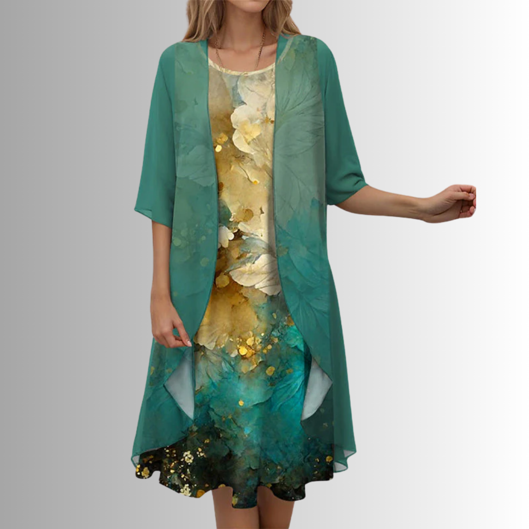 Cassiopea | Women's Two-Piece Floral Midi Dress