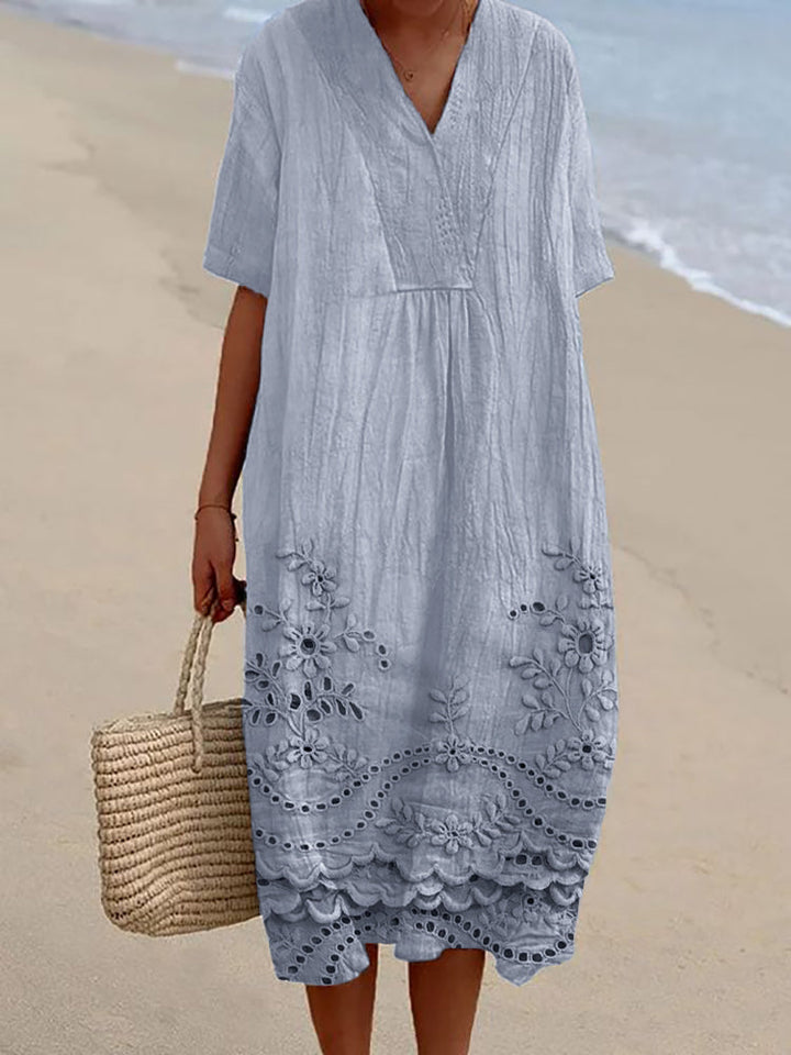 Willow | Boho Cotton Midi Dress