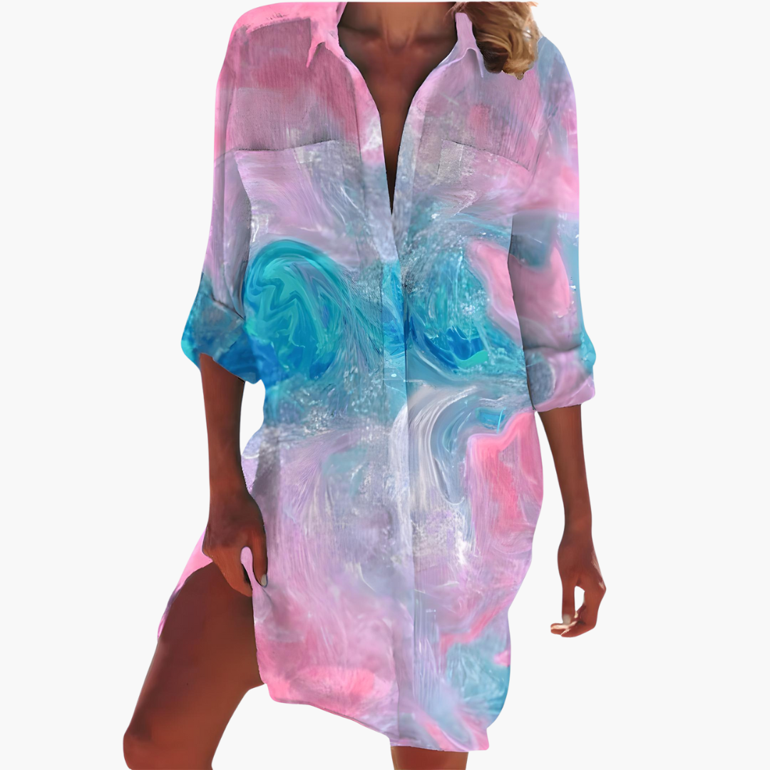 Petronilla | Women's Long Sleeve Shirt Dress