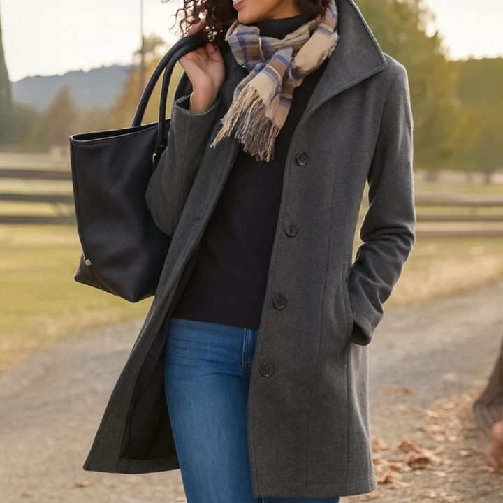 Charlotte | Women's Long Button Front Coat