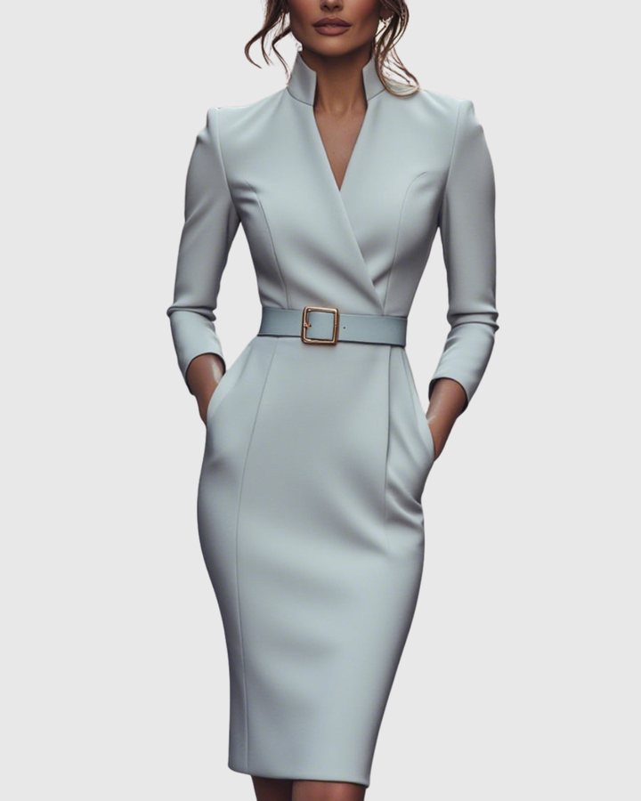 Rosabelle | Women's Mock Wrap Midi Dress