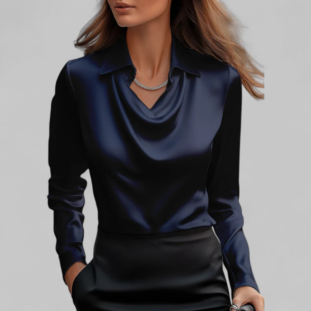 Melody | Satin Cowl Neck Blouse