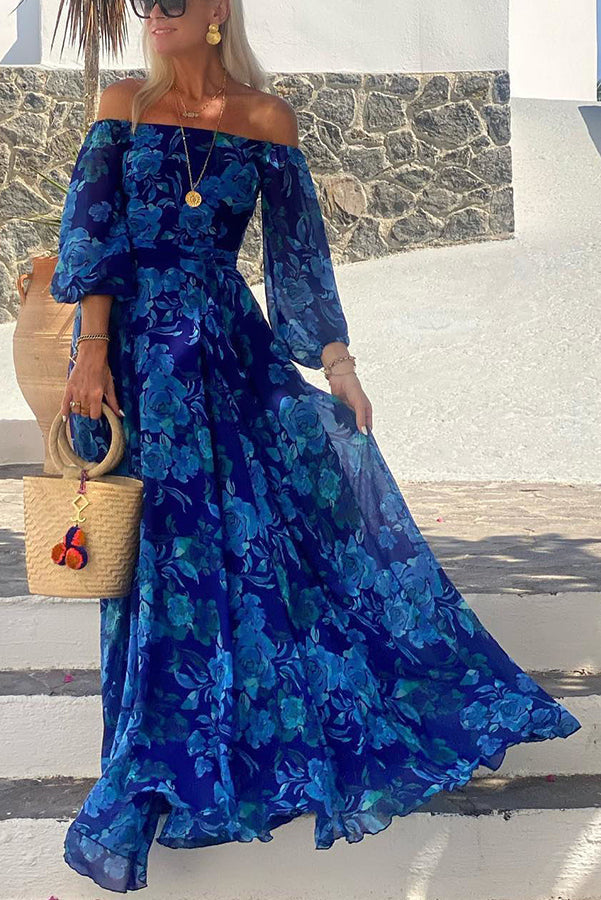 Aurora | Off Shoulder Floral Maxi Dress