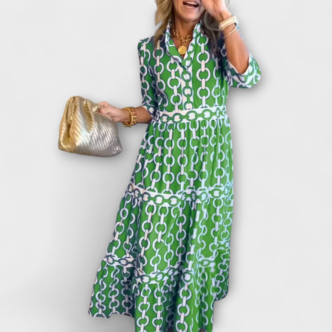 Rosalind | Women's Tiered Midi Dress