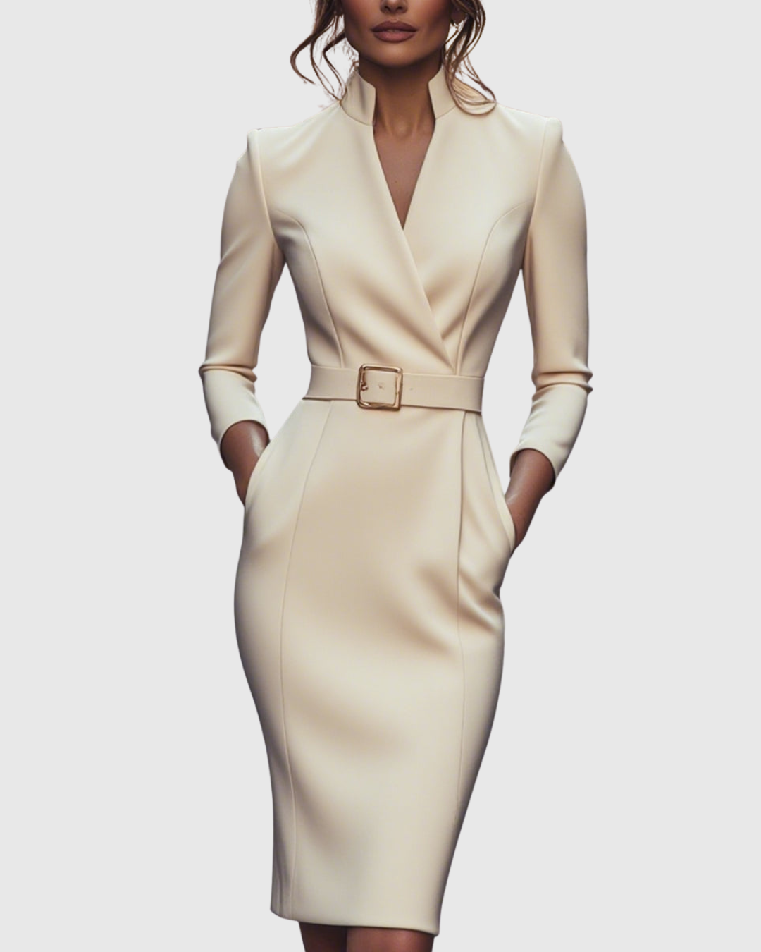 Rosabelle | Women's Mock Wrap Midi Dress