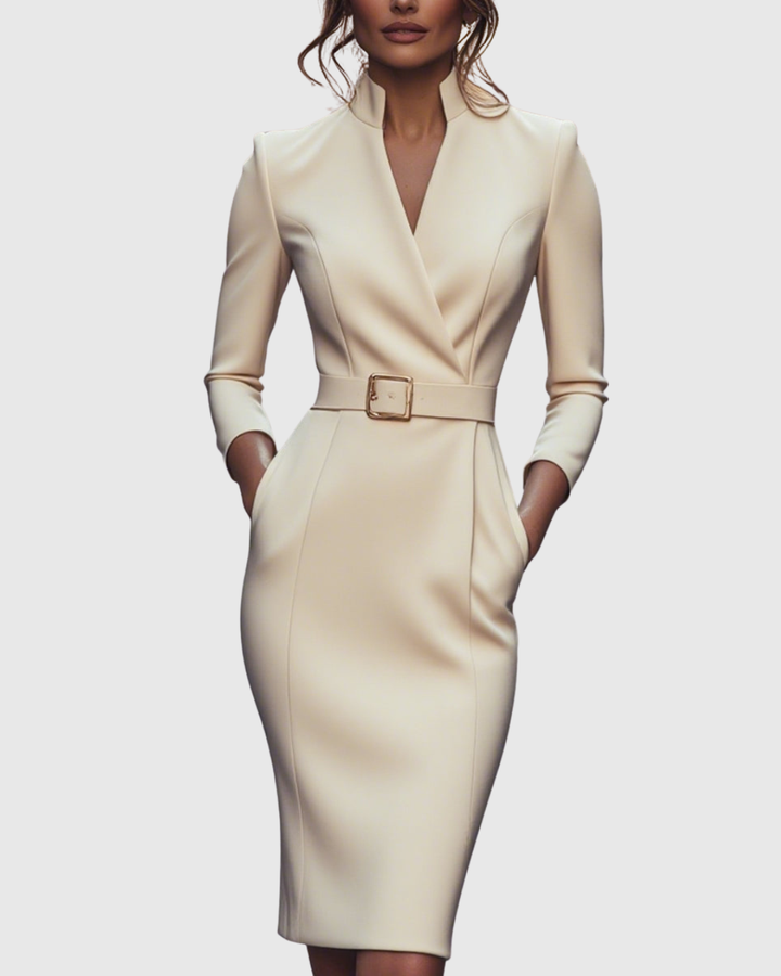 Rosabelle | Women's Mock Wrap Midi Dress
