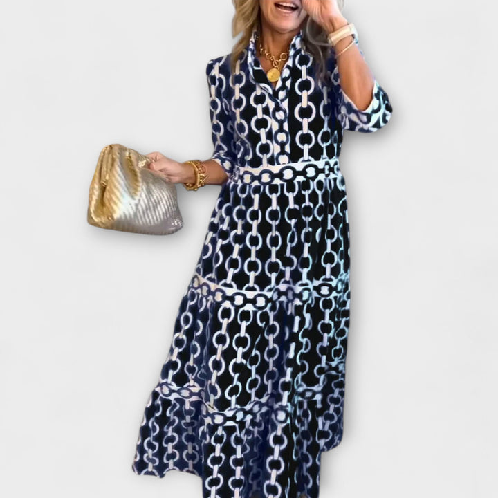 Rosalind | Women's Tiered Midi Dress