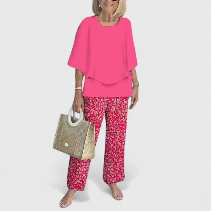Leonora | Women's Two-Piece Top and Pants Set