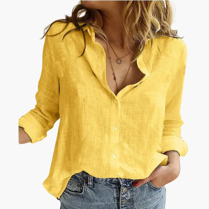 Marianella | Women's Vintage Floral Long Sleeve Blouse