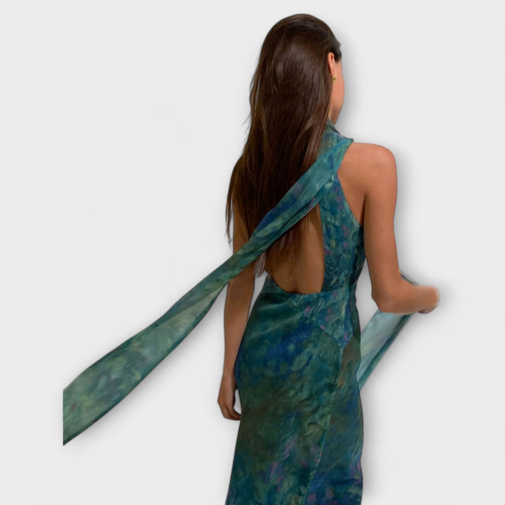 Lucinda | Iris Print Maxi Dress