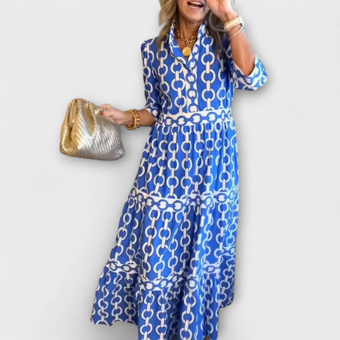 Rosalind | Women's Tiered Midi Dress
