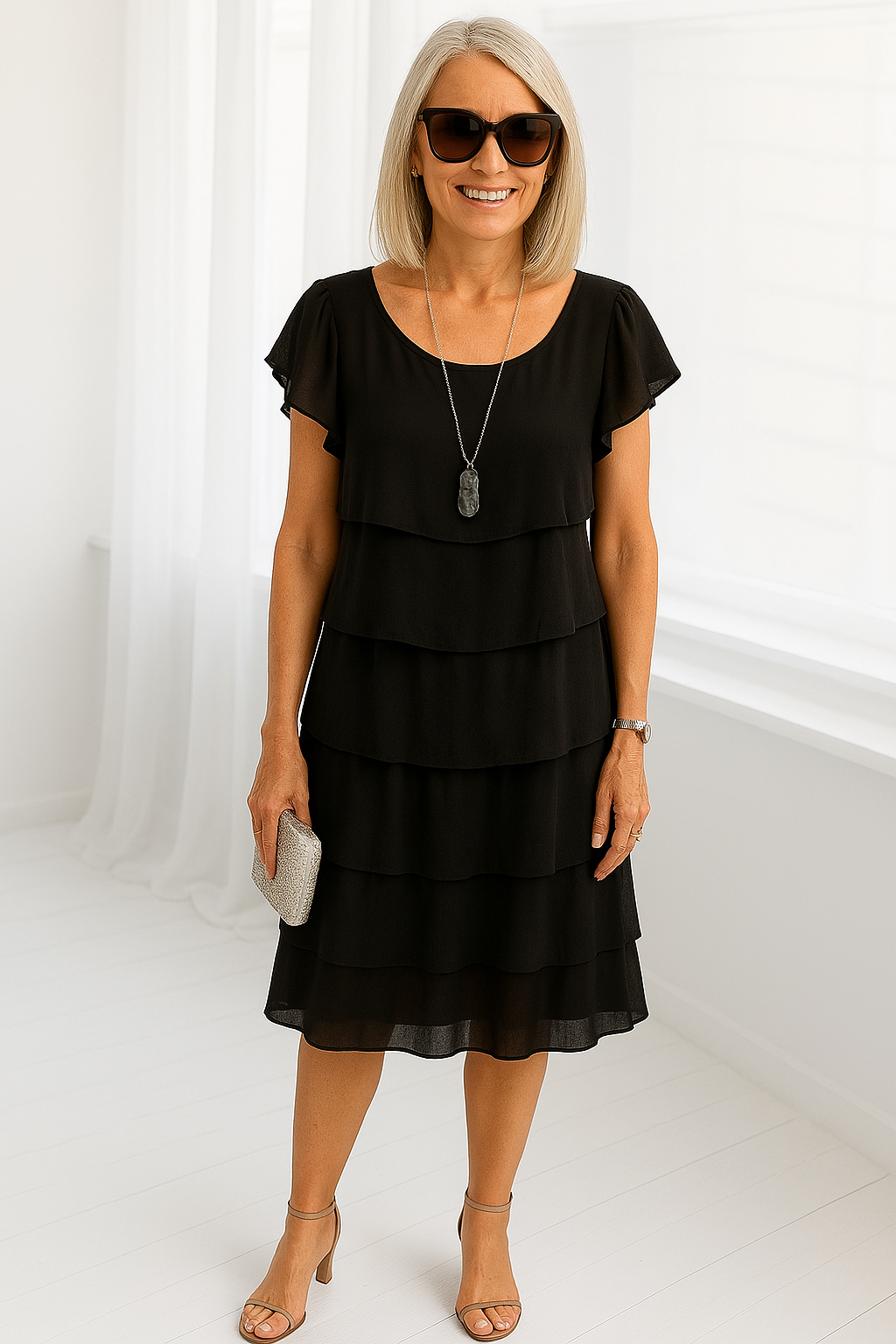 Elodie | Layered Midi Dress