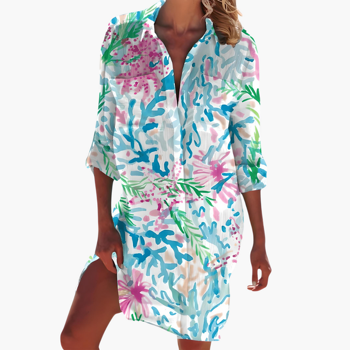 Petronilla | Women's Long Sleeve Shirt Dress