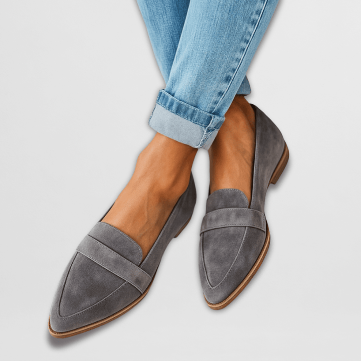Helena | Women's Suede Loafers with Pointed Toe